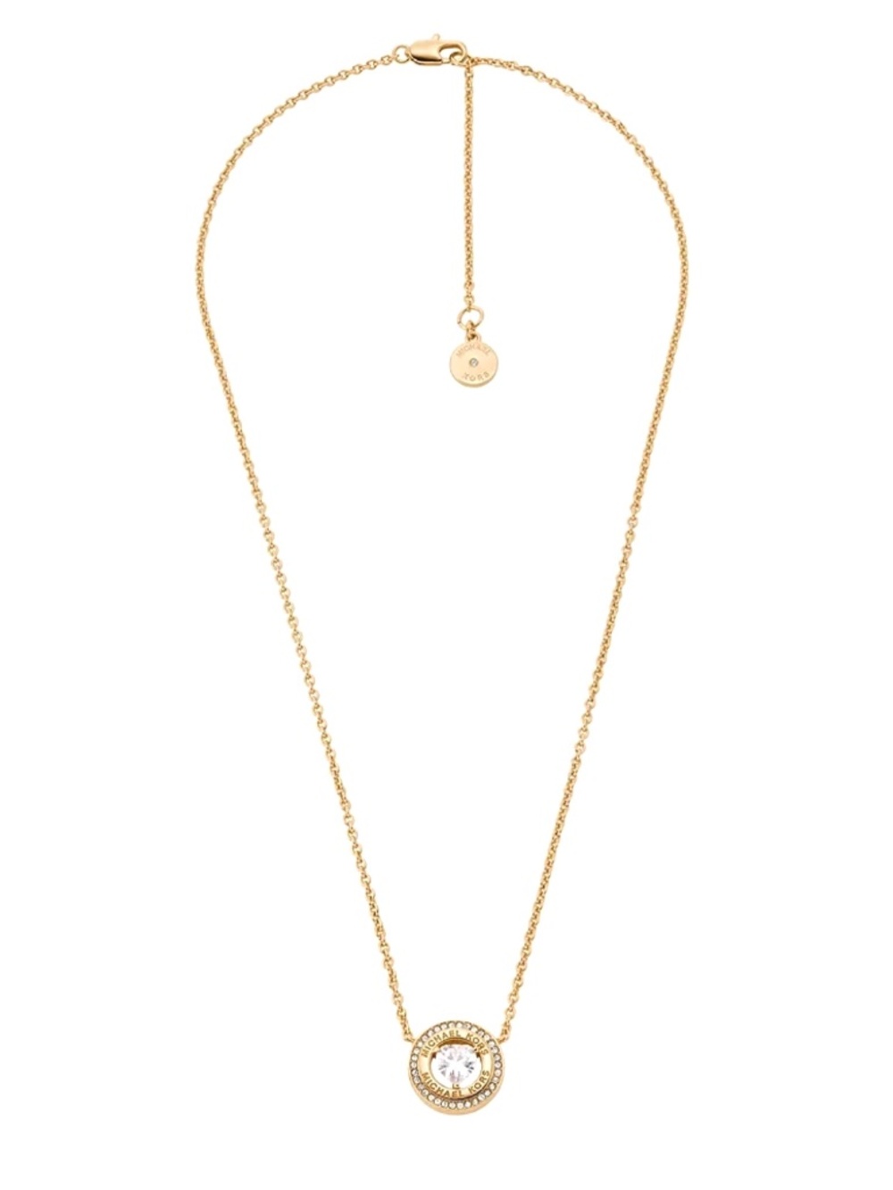 New Michael Kors Set of Gold tone Heart Shape Crystal Necklace & Earrings - Picture 15 of 15